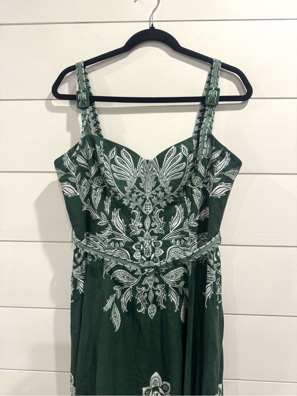 NWOT Farm Rio green Miranda buckles maxi dress - Picture 6 of 10